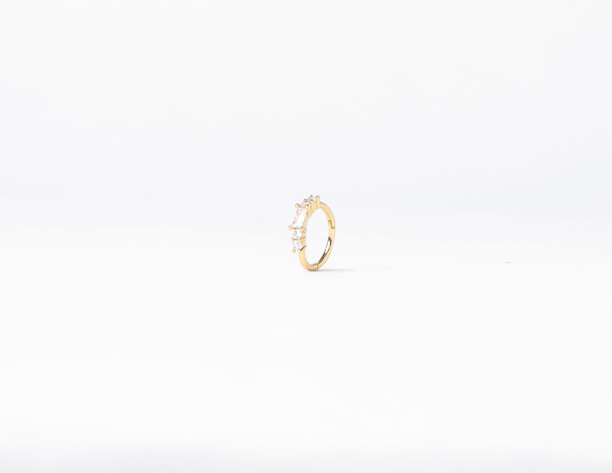 Gold Baguette Hoop - Listed Jewellery