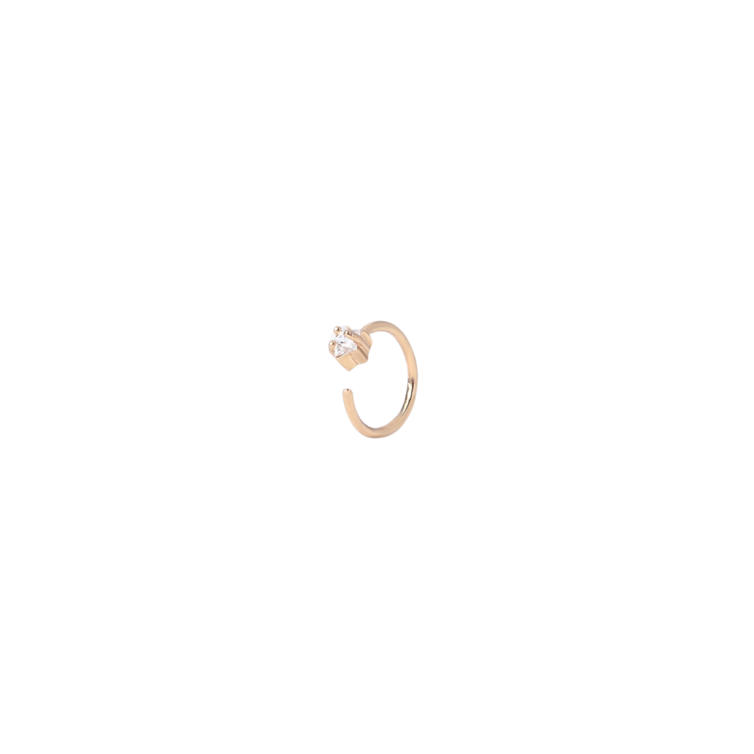 Gold single starlet hoop