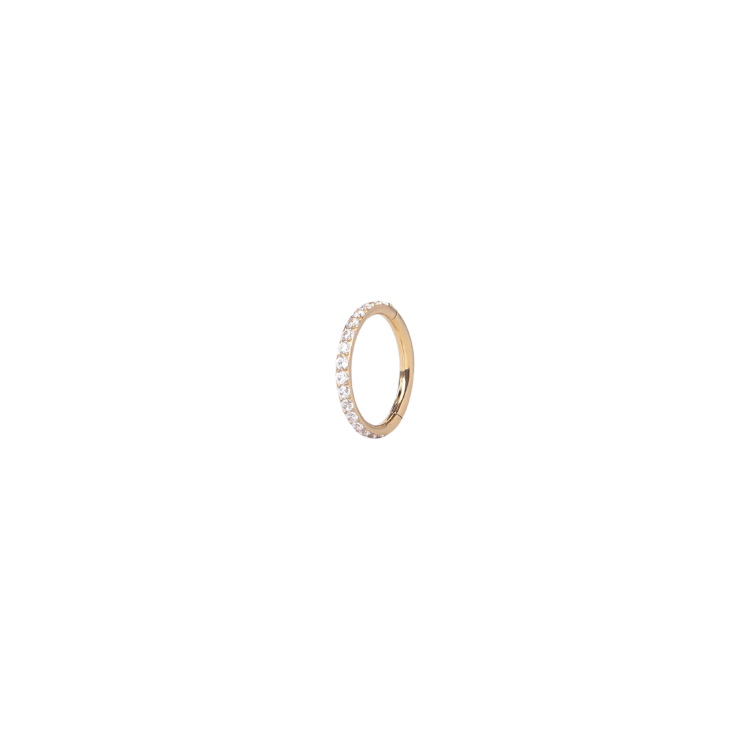 Gold Diamante Hoop