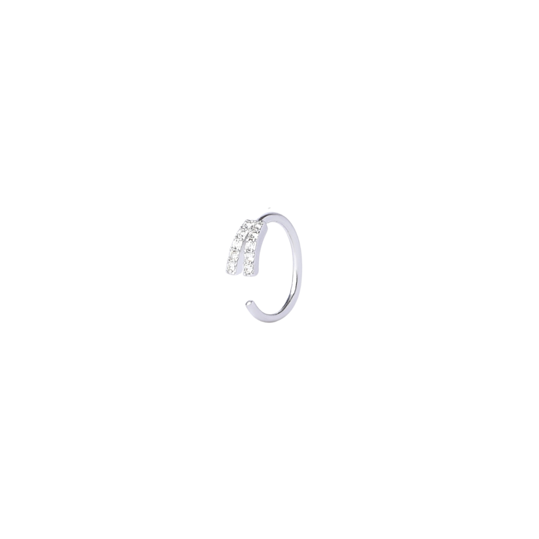 Silver Wishbone Hoop